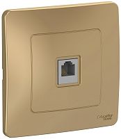 Розетка телефонная с рамкой Systeme Electric Blanca 1-м. RJ11 титан картинка